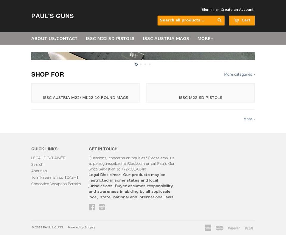 paulsmags.com — Shopify storefront screenshot