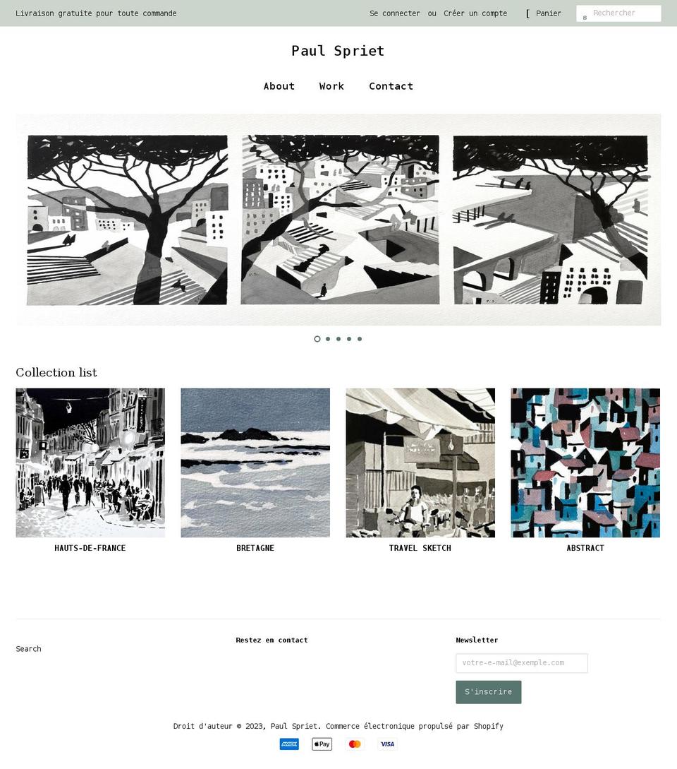 paulspriet.com shopify website screenshot