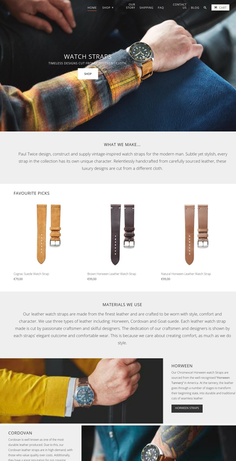 paultwice.com shopify website screenshot