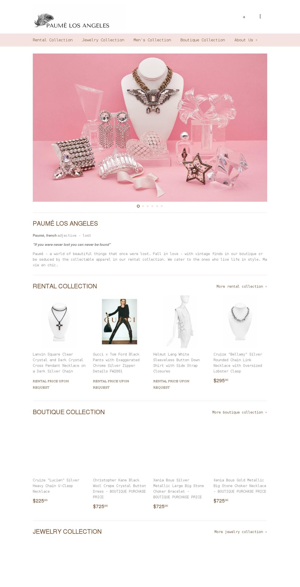 paumelosangeles.com shopify website screenshot