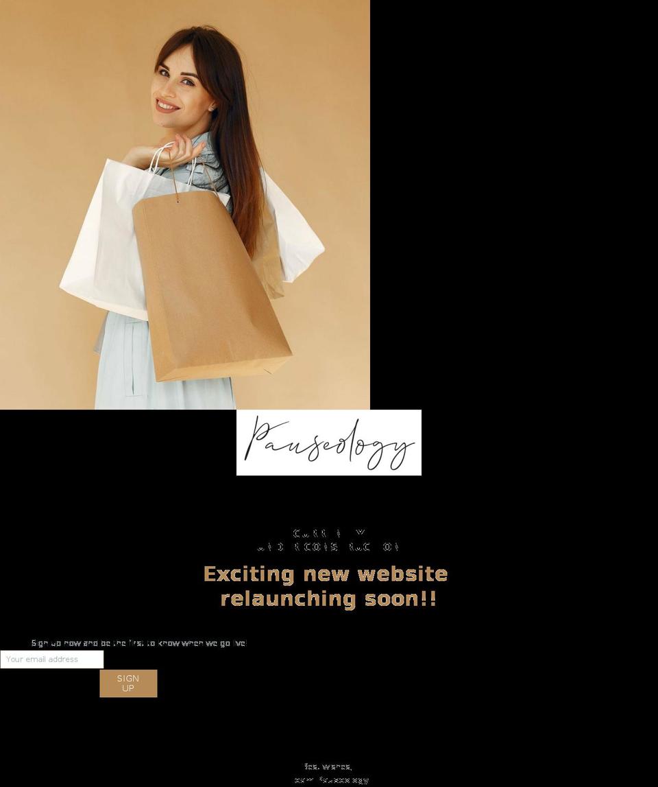 pauseology.com shopify website screenshot