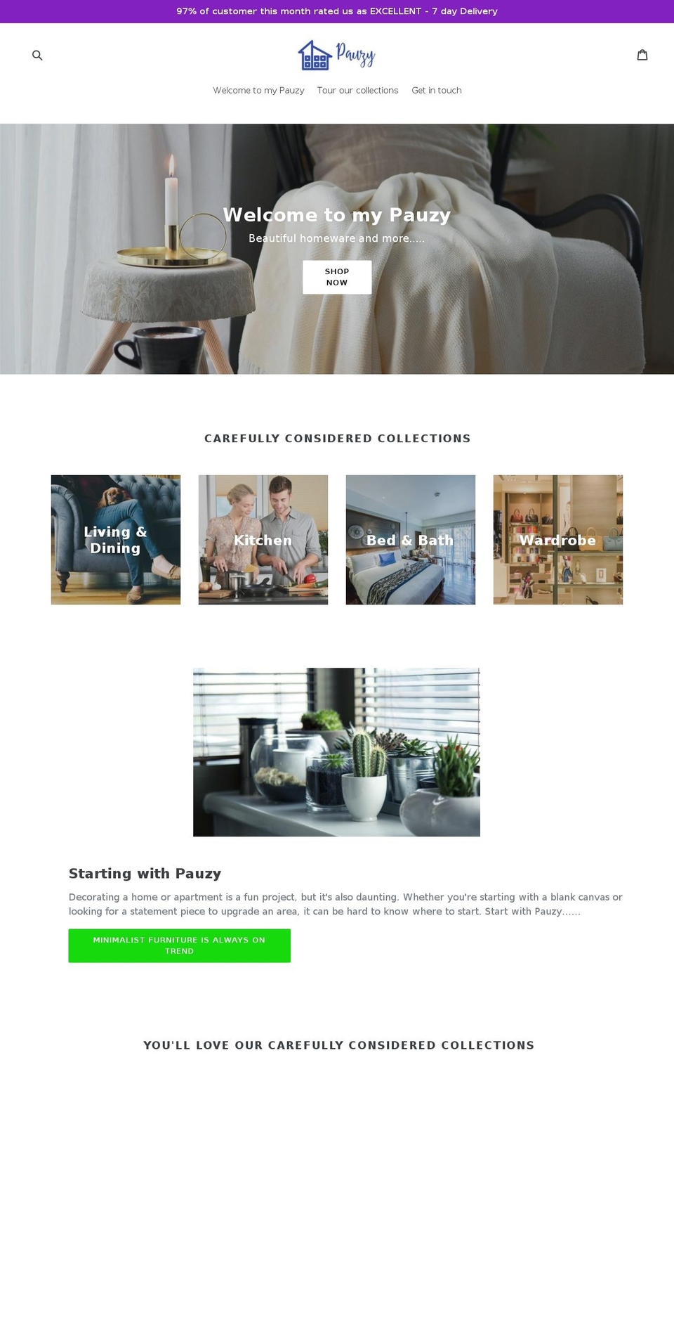 pauzy.com — Shopify storefront screenshot