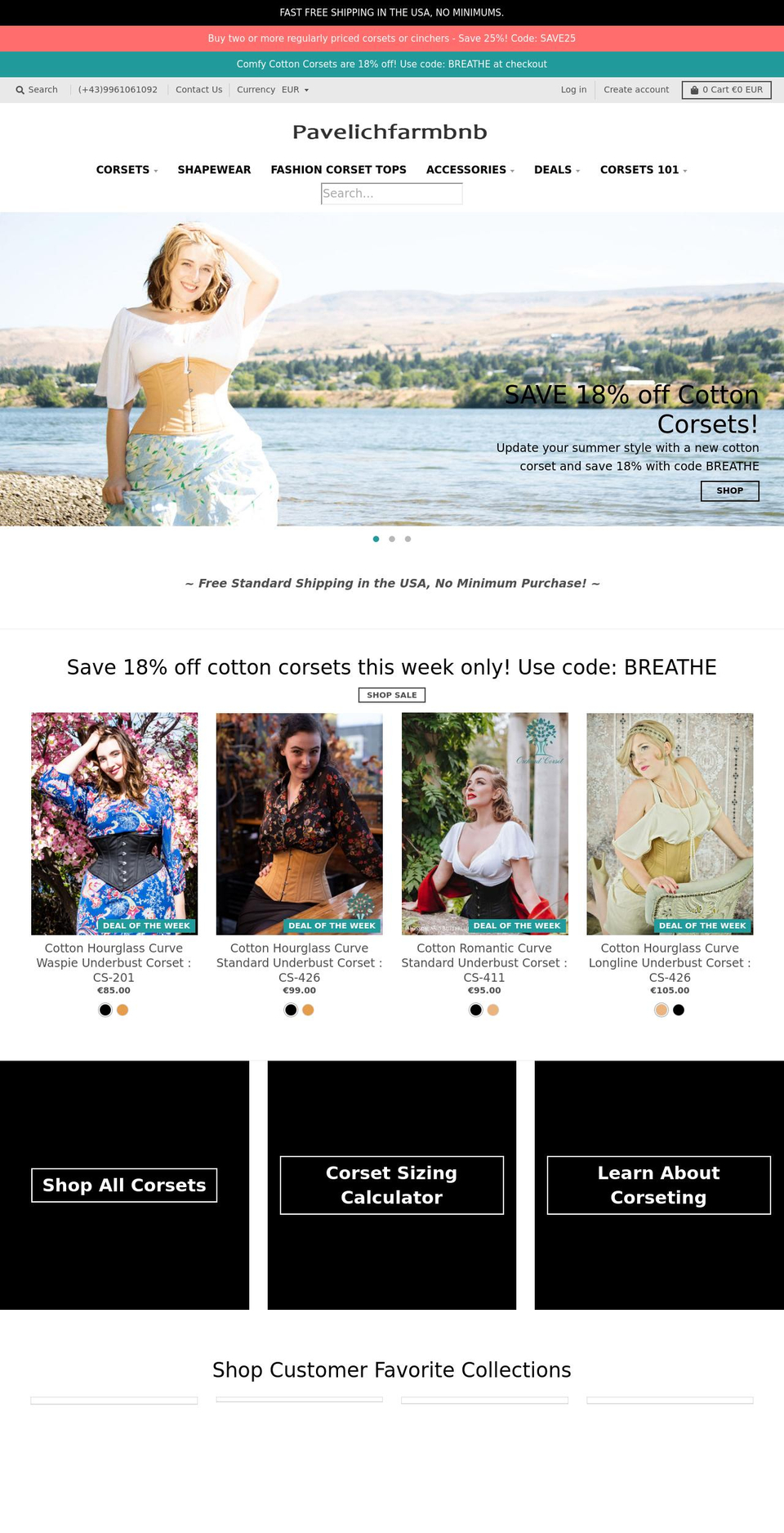 pavelichfarmbnb.com shopify website screenshot