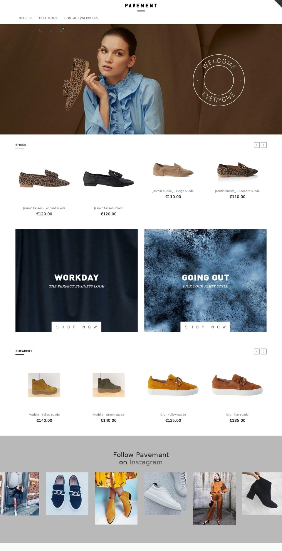 pavement-official.com — Shopify storefront screenshot