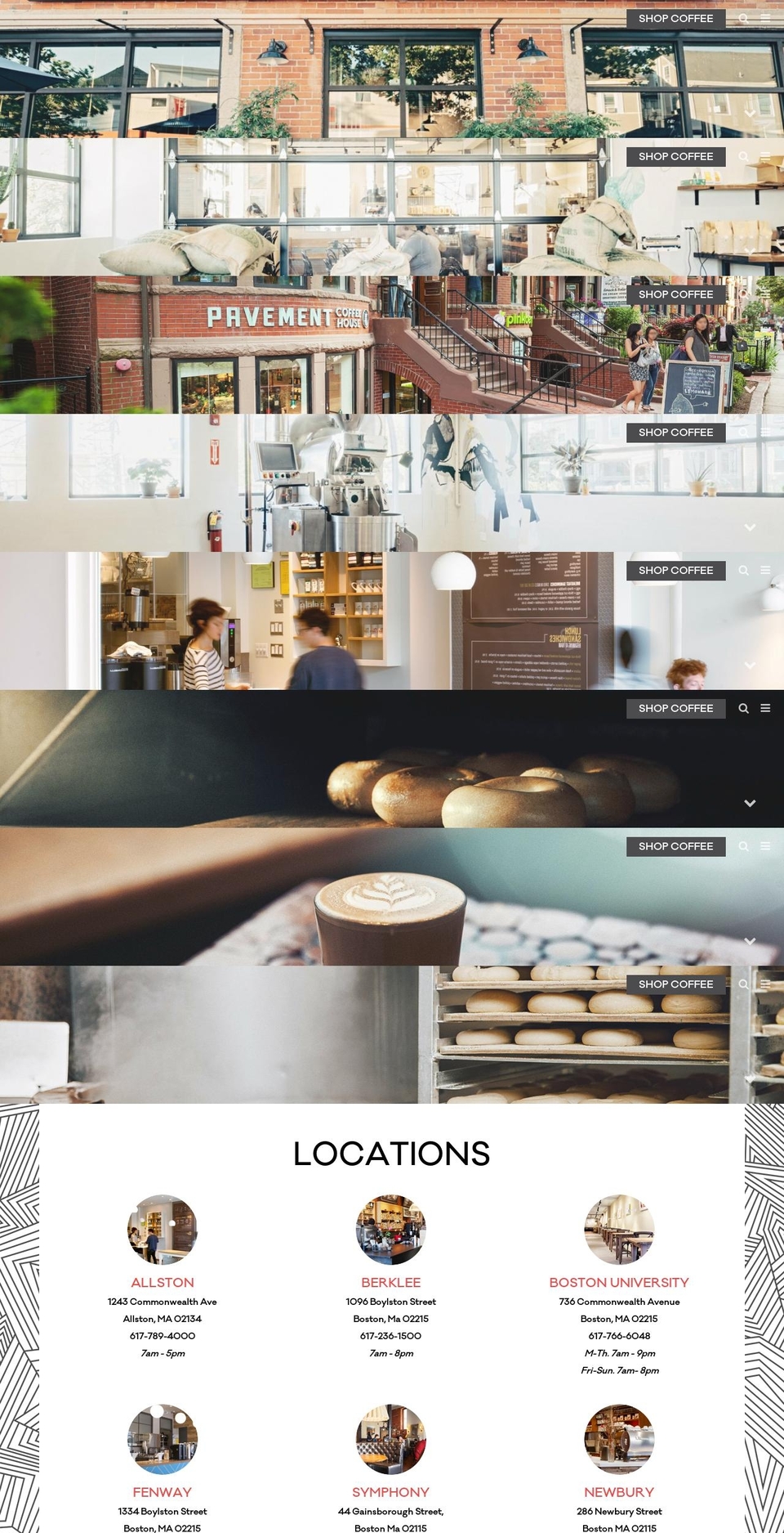 pavementcoffeehouse.com shopify website screenshot