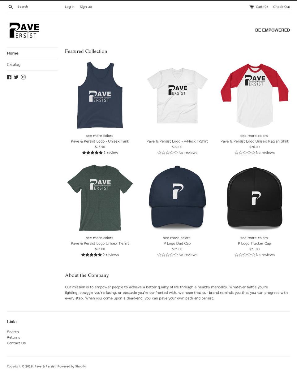 pavepersist.com shopify website screenshot