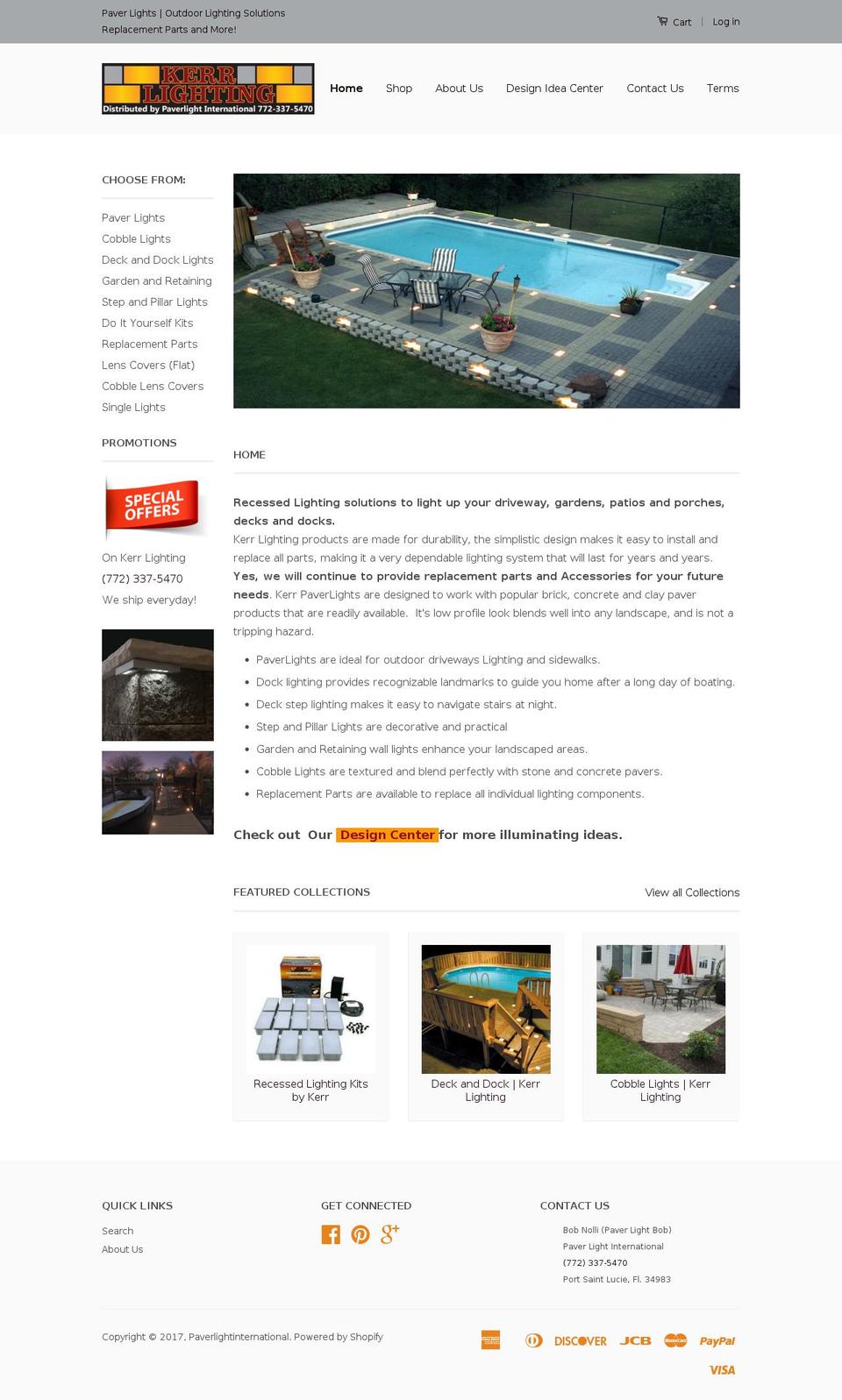 paverlightinternational.com shopify website screenshot