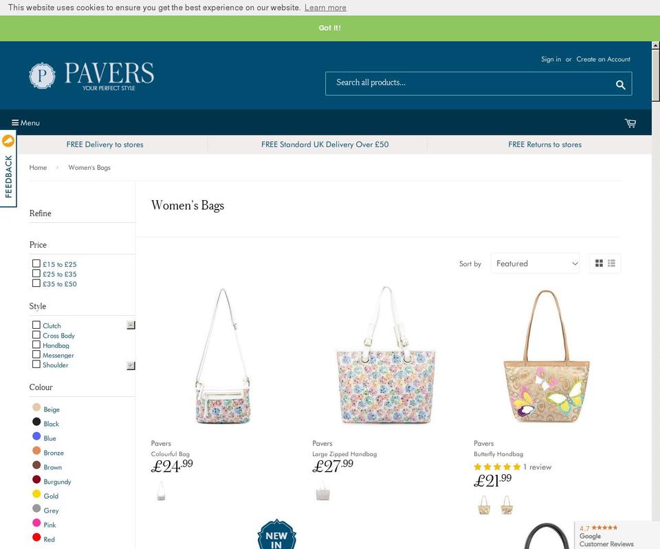 Pavers 21\/3 after 20 Shopify theme site example pavershandbags.com