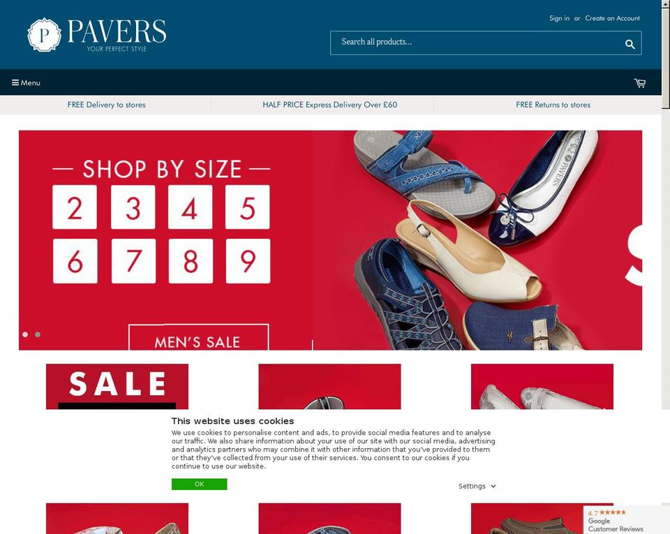 Checkout update Summer sale 2018 Shopify theme site example paversshoes.net