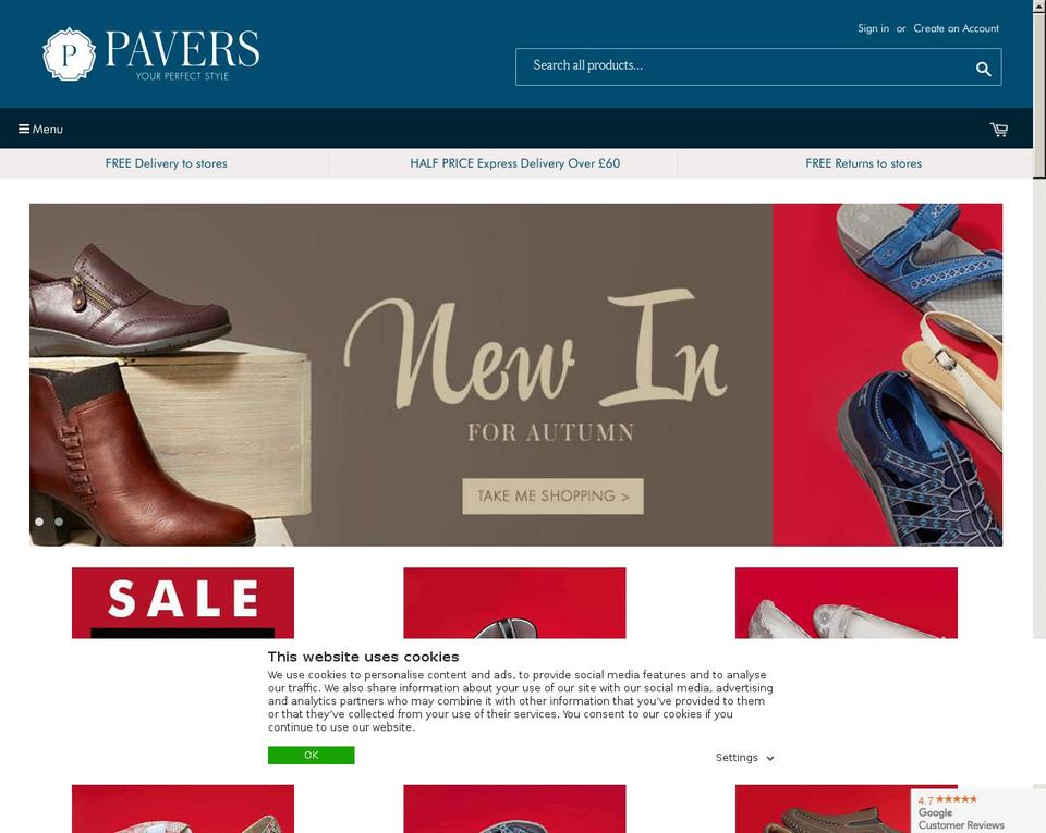 Checkout update Summer sale 2018 Shopify theme site example paversshoes.org