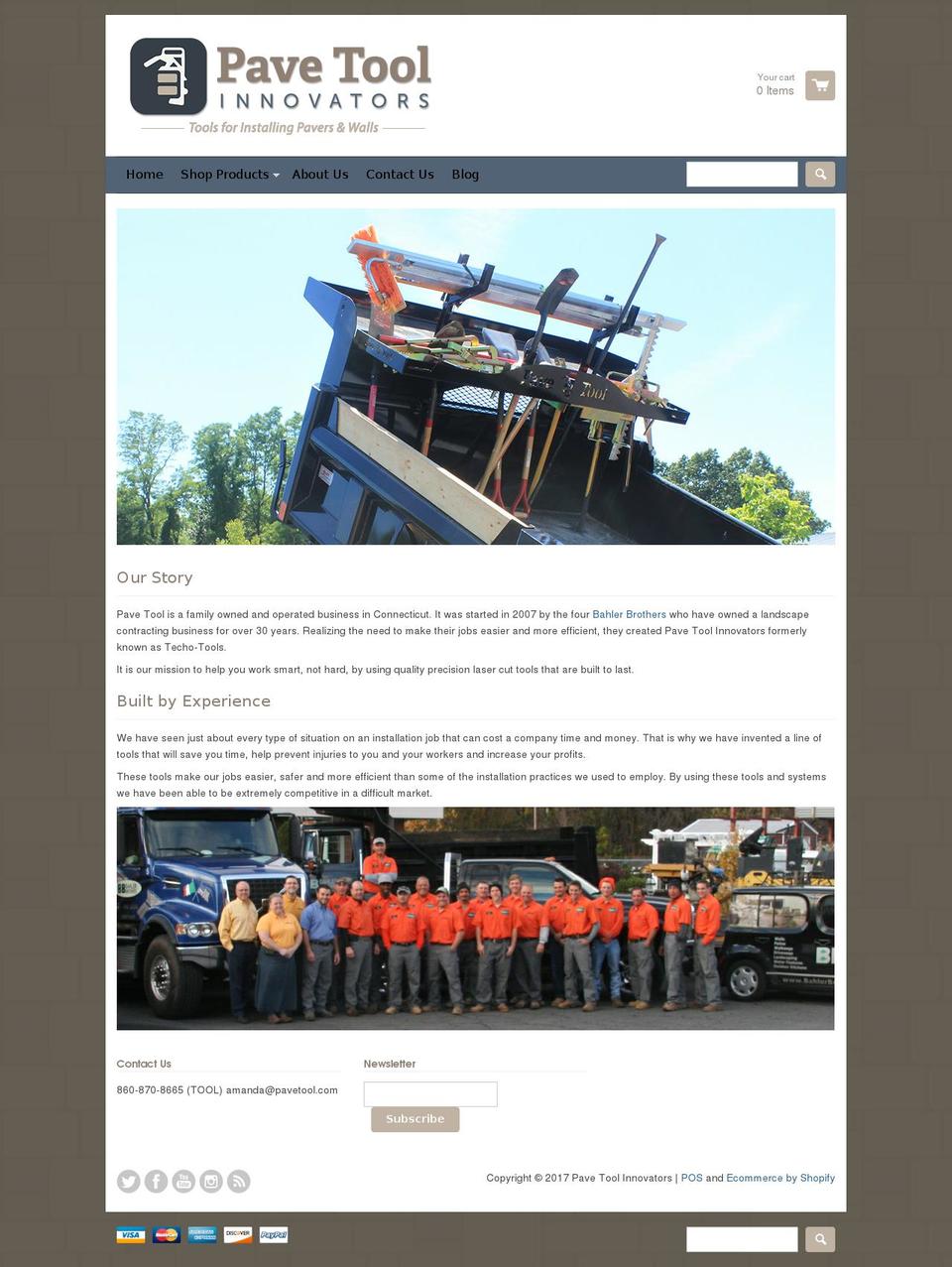 pavetool.com shopify website screenshot