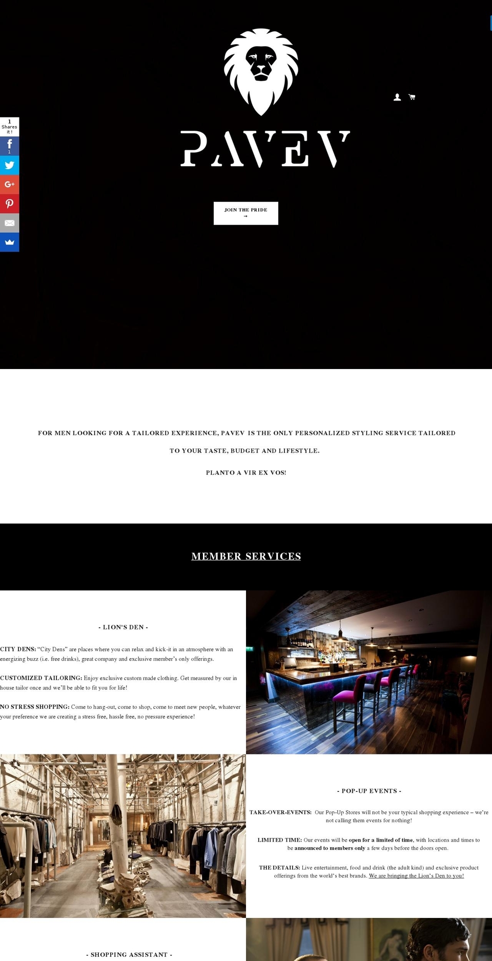 pavev.com — Shopify storefront screenshot