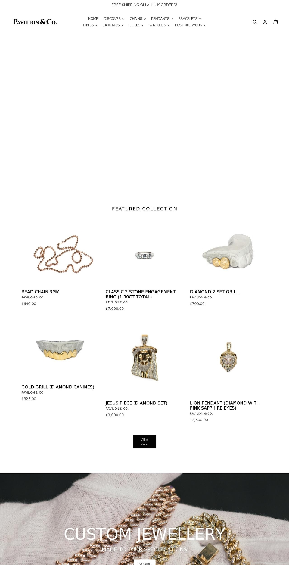 pavilionandco.com — Shopify storefront screenshot
