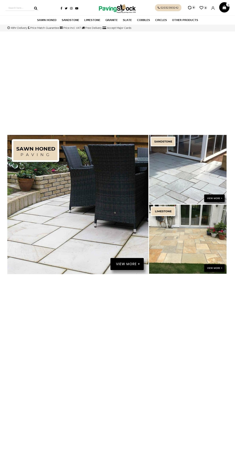 pavingstock.co.uk shopify website screenshot