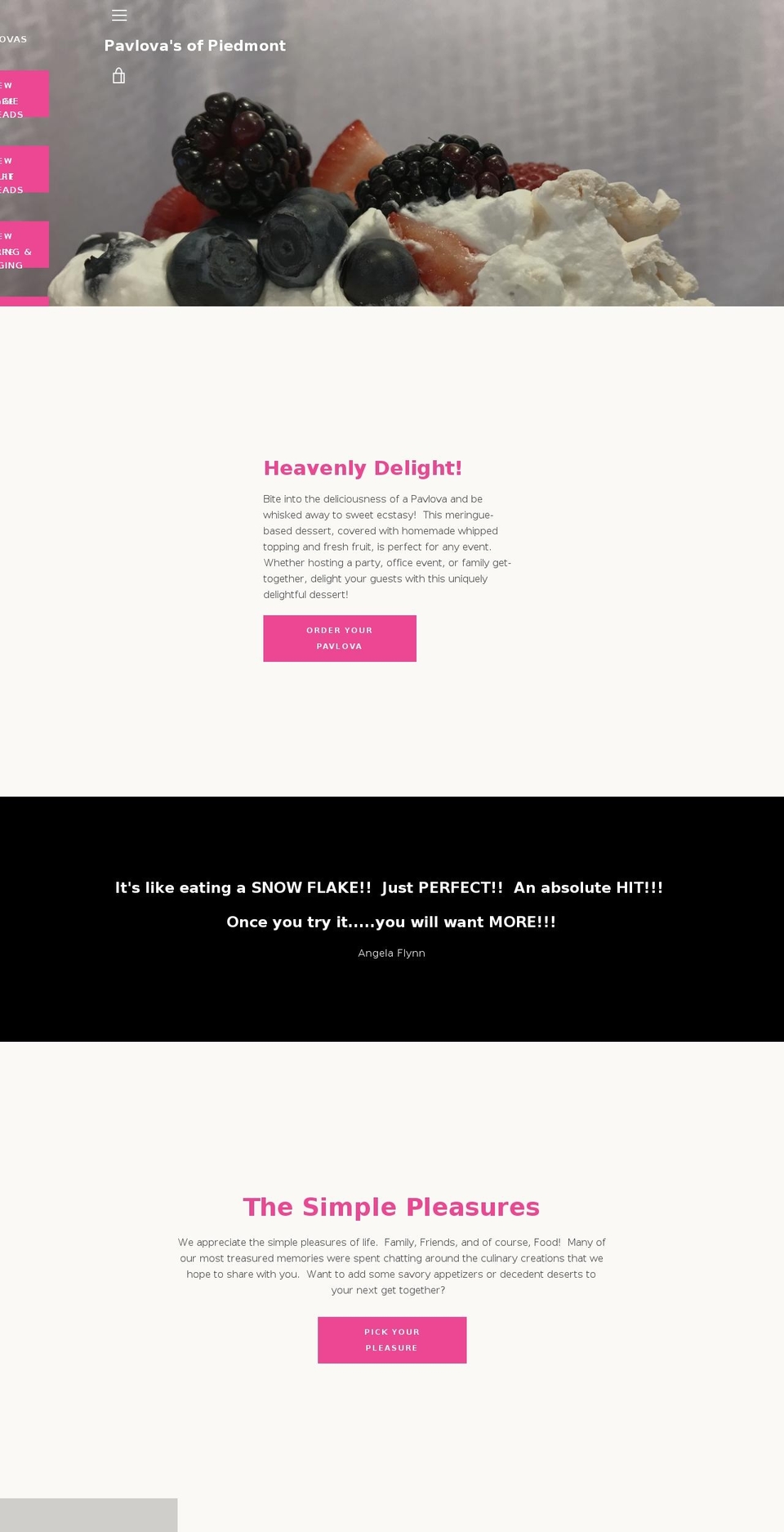 pavlovasofpiedmont.com — Shopify storefront screenshot
