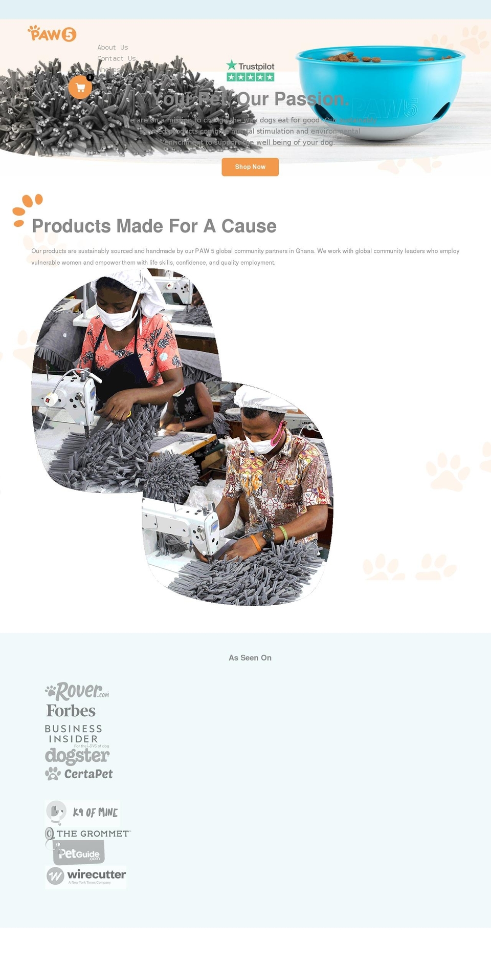 paw5.com shopify website screenshot