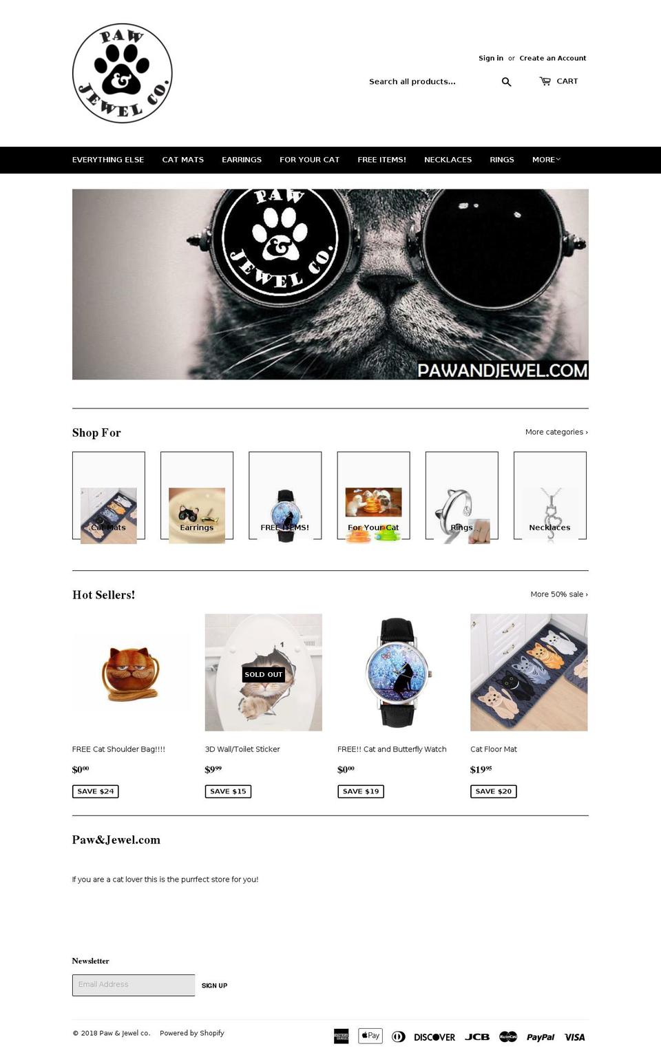 pawandjewel.com shopify website screenshot