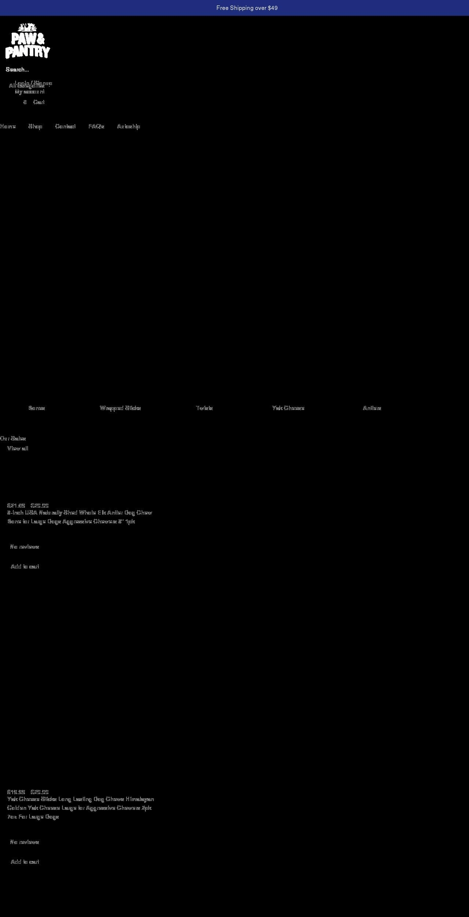 pawandpantry.com shopify website screenshot