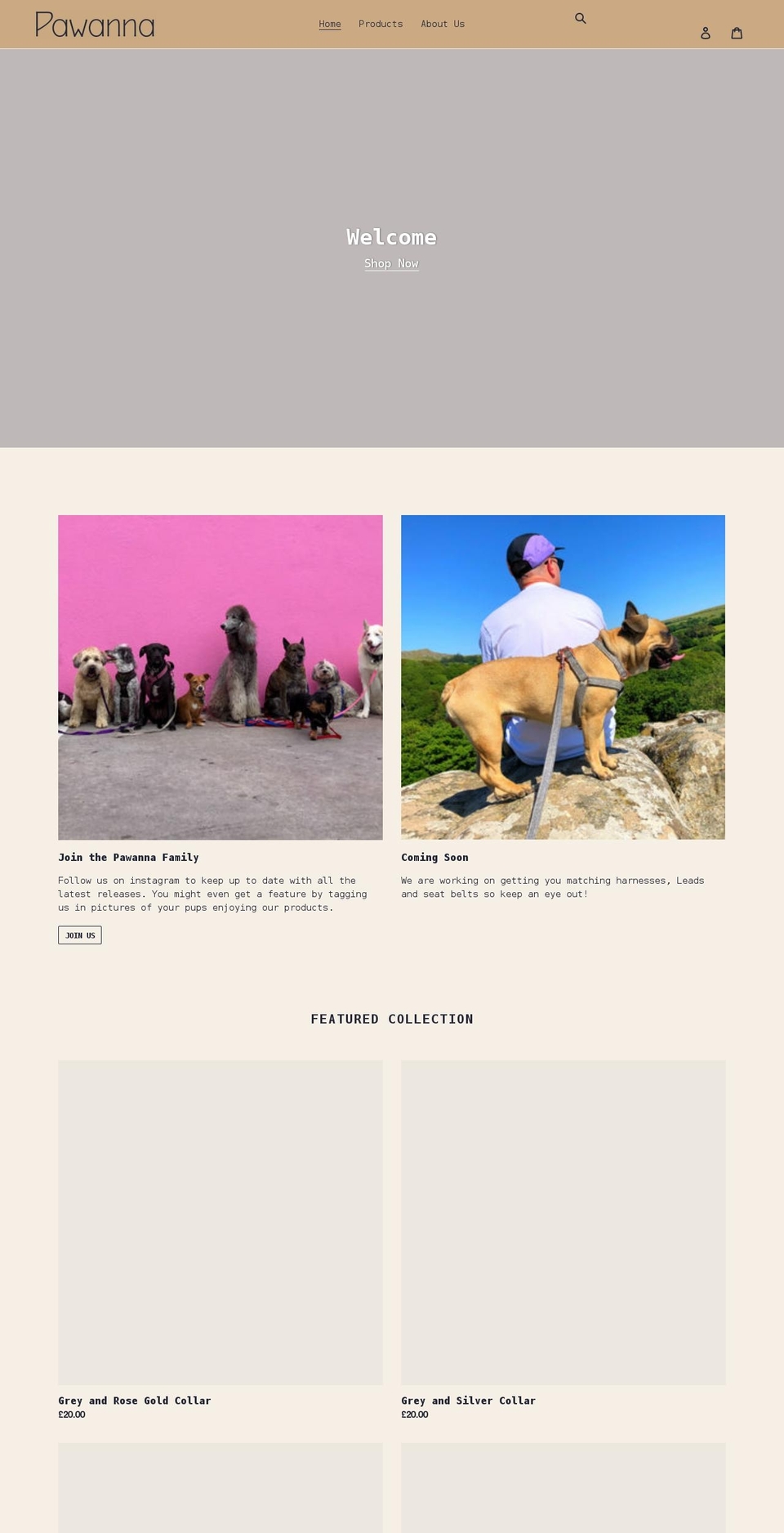 pawannapets.co.uk shopify website screenshot