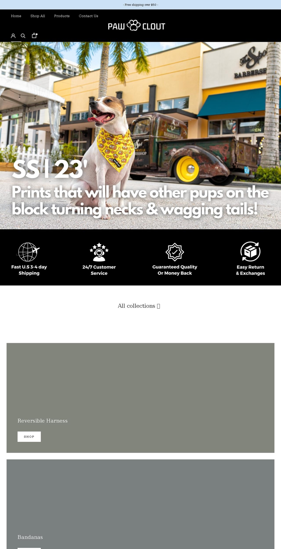 pawclout.com shopify website screenshot