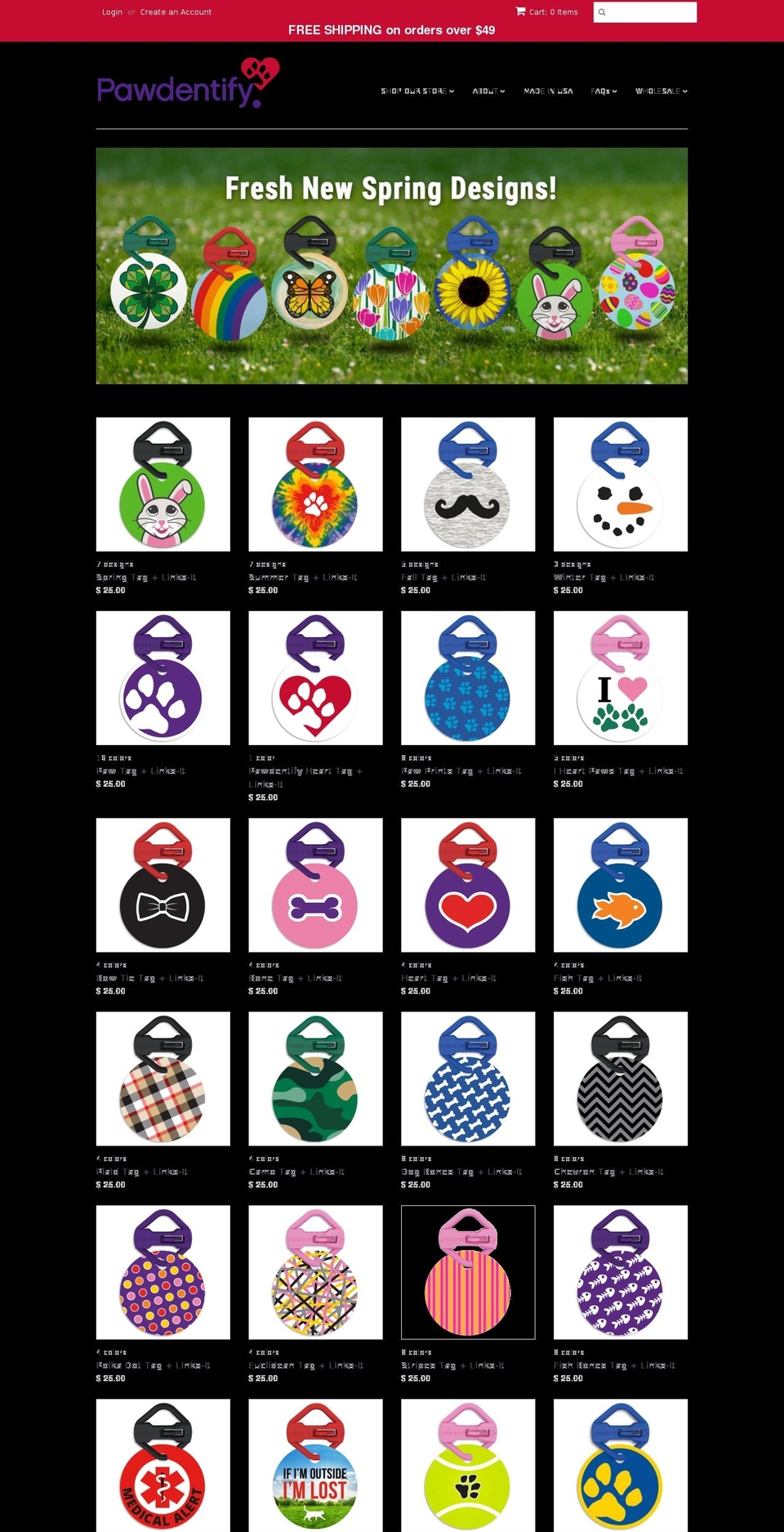 pawdentity.com shopify website screenshot