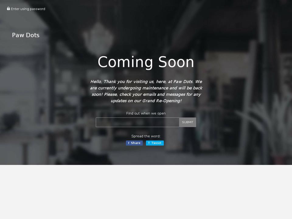 pawdots.com shopify website screenshot