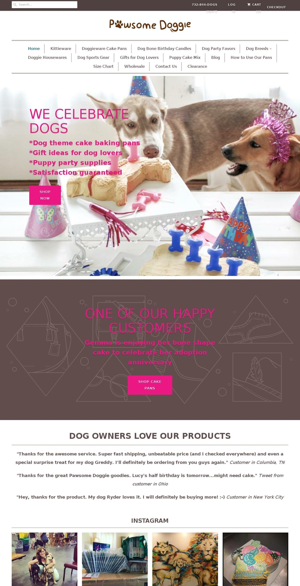 pawesomedoggie.net shopify website screenshot
