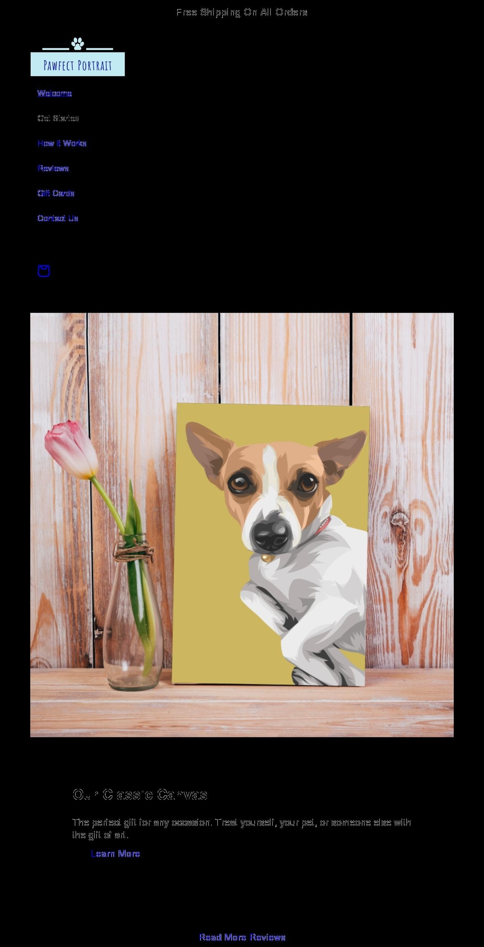 pawfectportrait.com shopify website screenshot