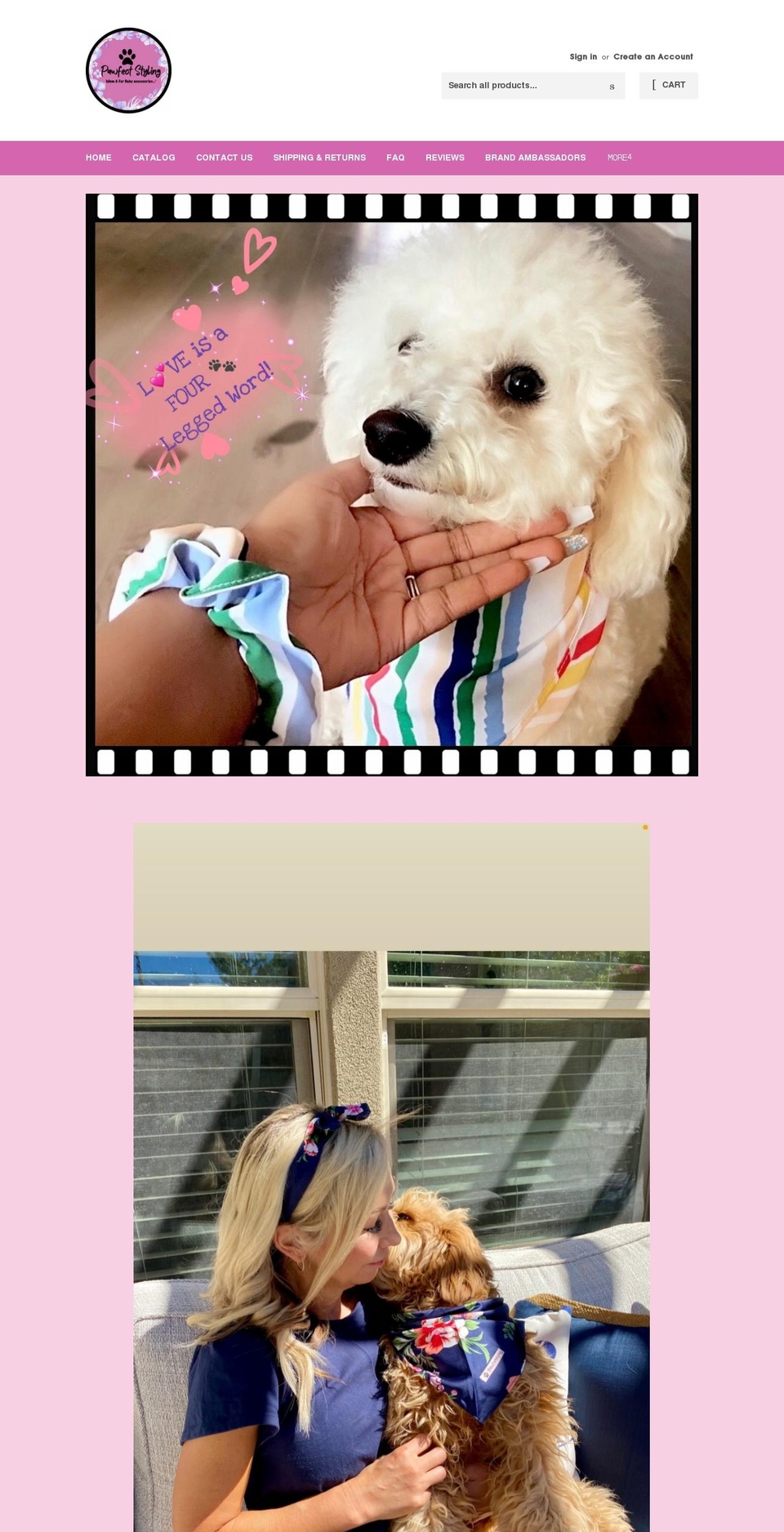 pawfectstyling.com shopify website screenshot