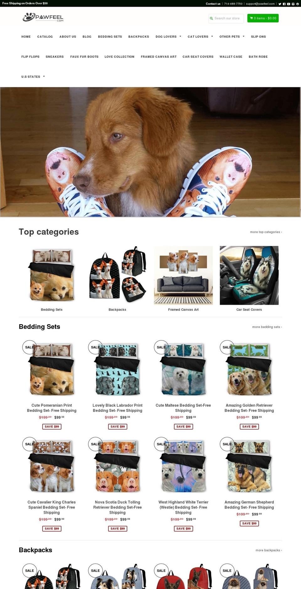 breedbiztheme Shopify theme site example pawfeel.com