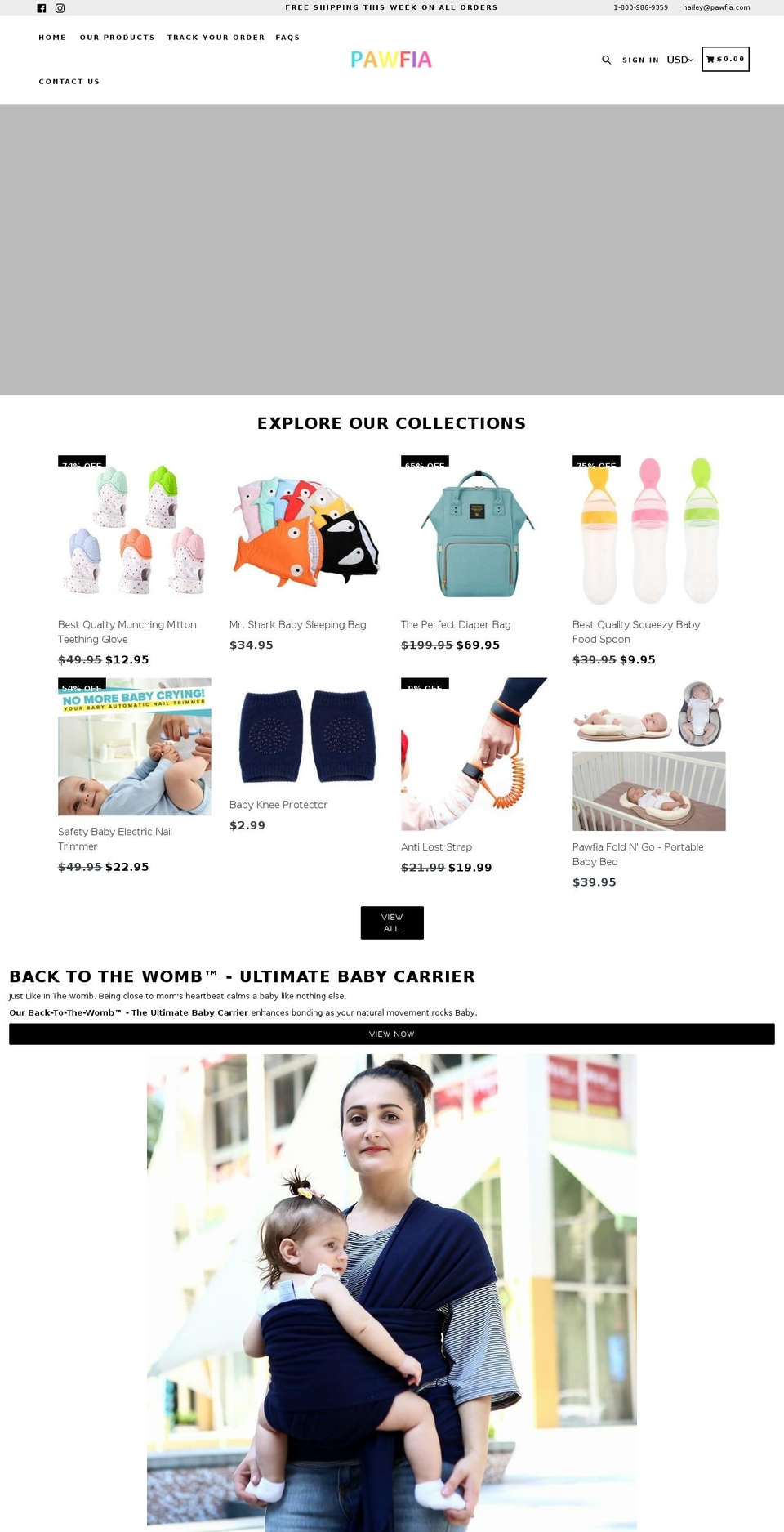 pawfia.com — Shopify storefront screenshot
