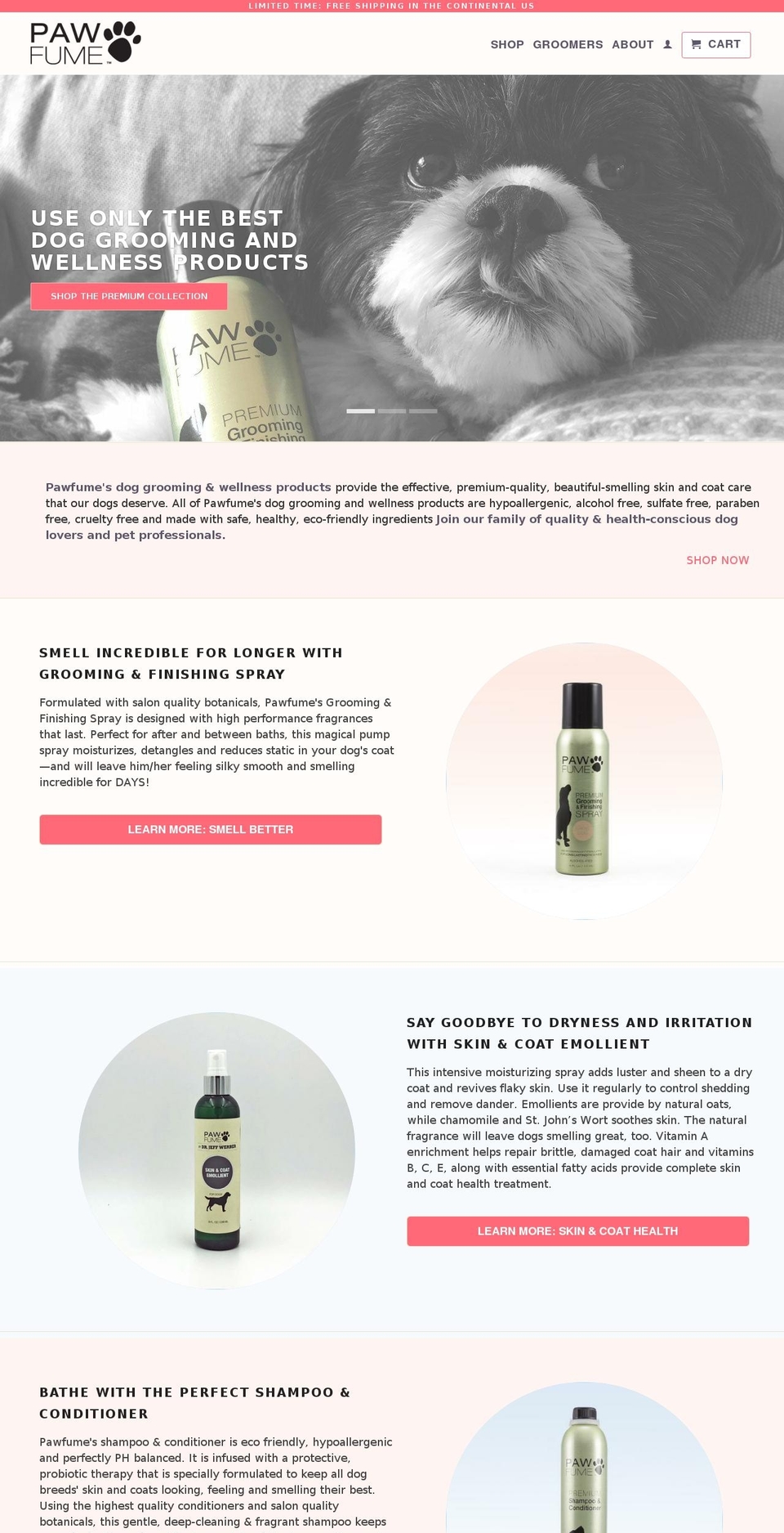 pawfumepremium.com shopify website screenshot