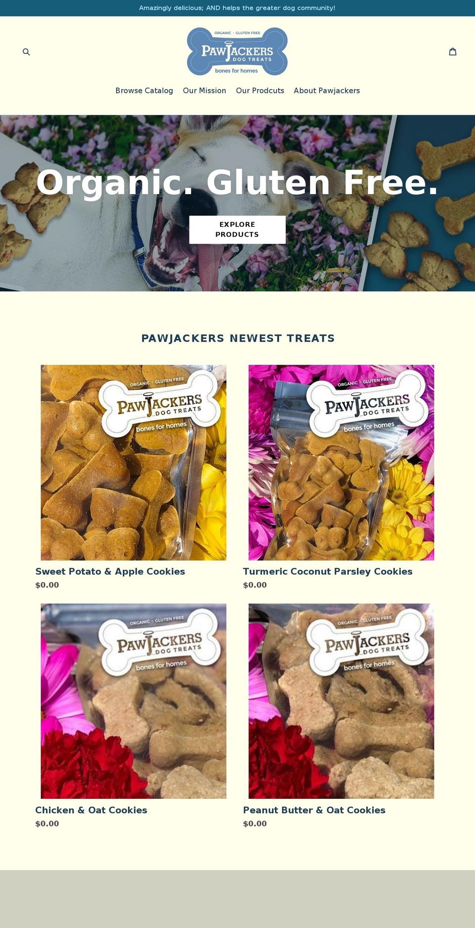pawjackers.com — Shopify storefront screenshot