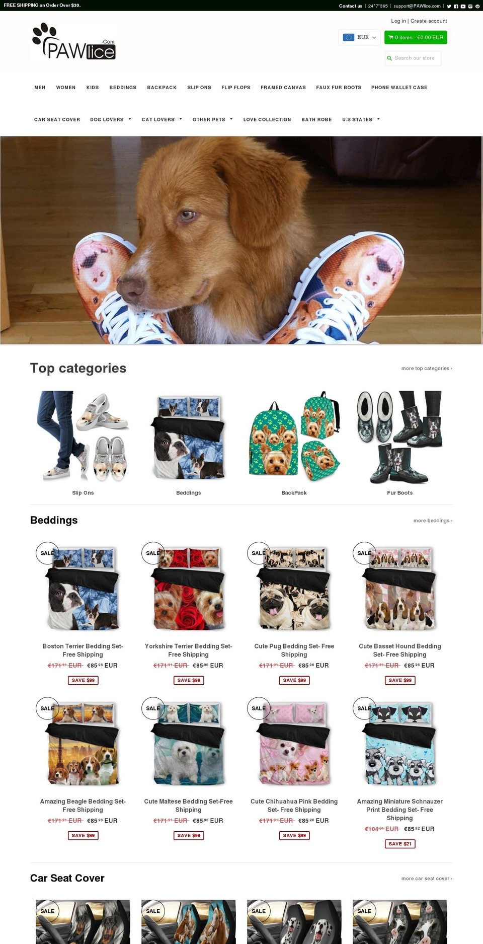 pawlice.com shopify website screenshot