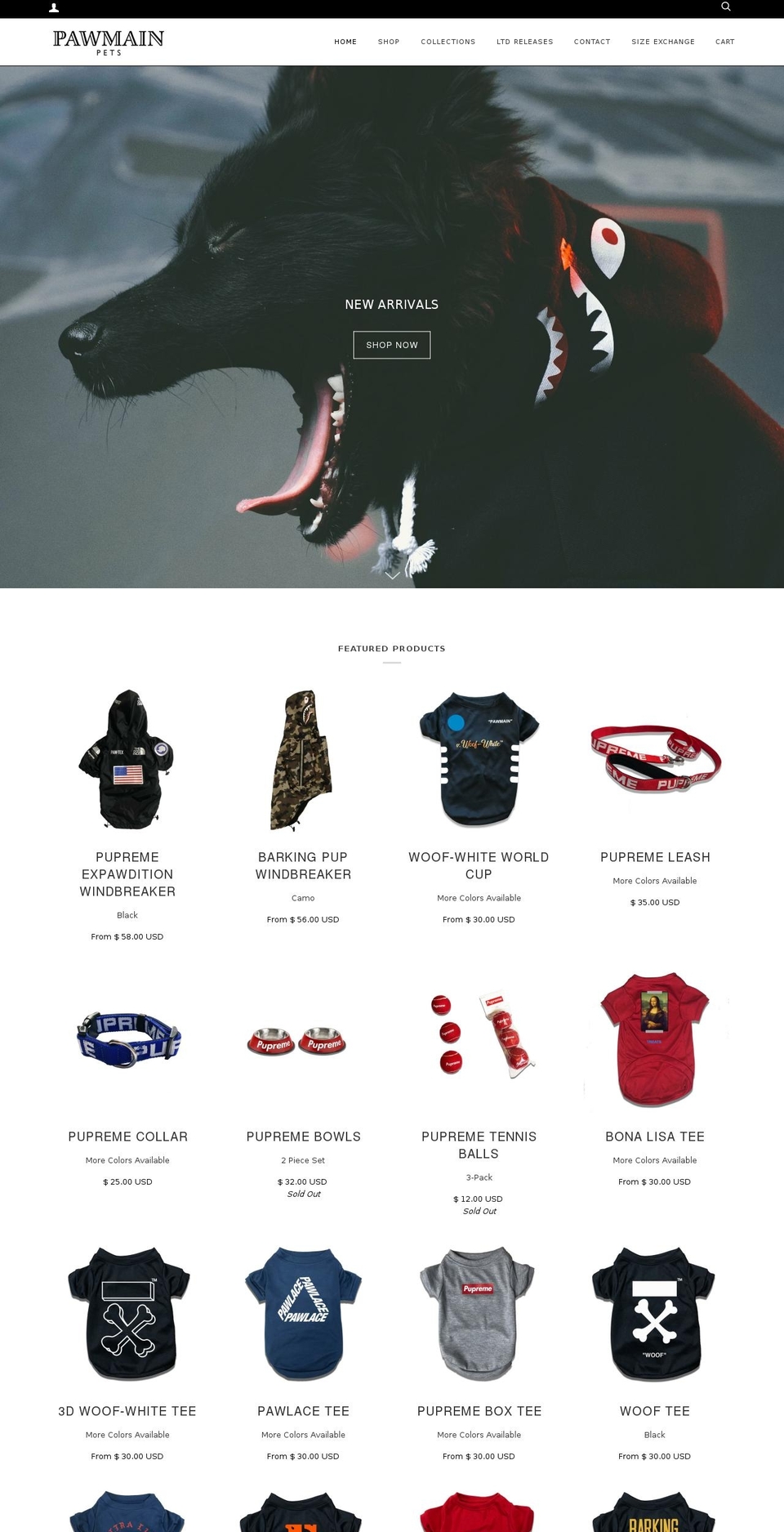 Copy of Copy of Pipeline Shopify theme site example pawmainpets.com