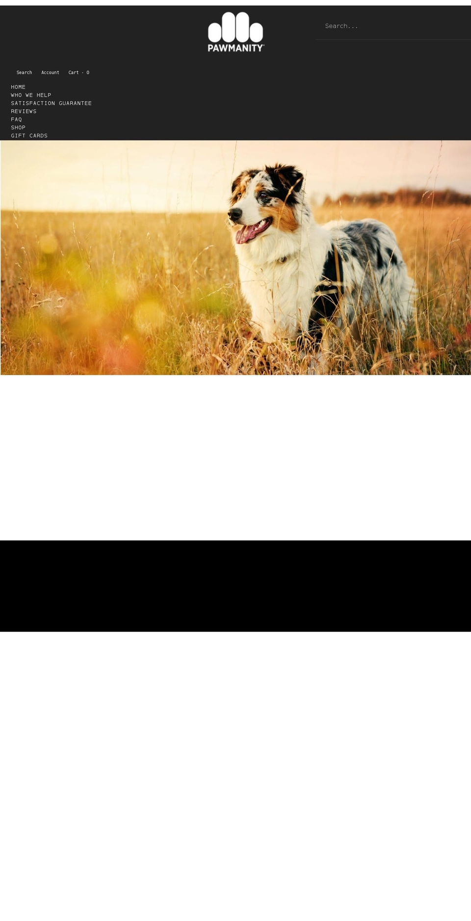pawmanity.com.au shopify website screenshot