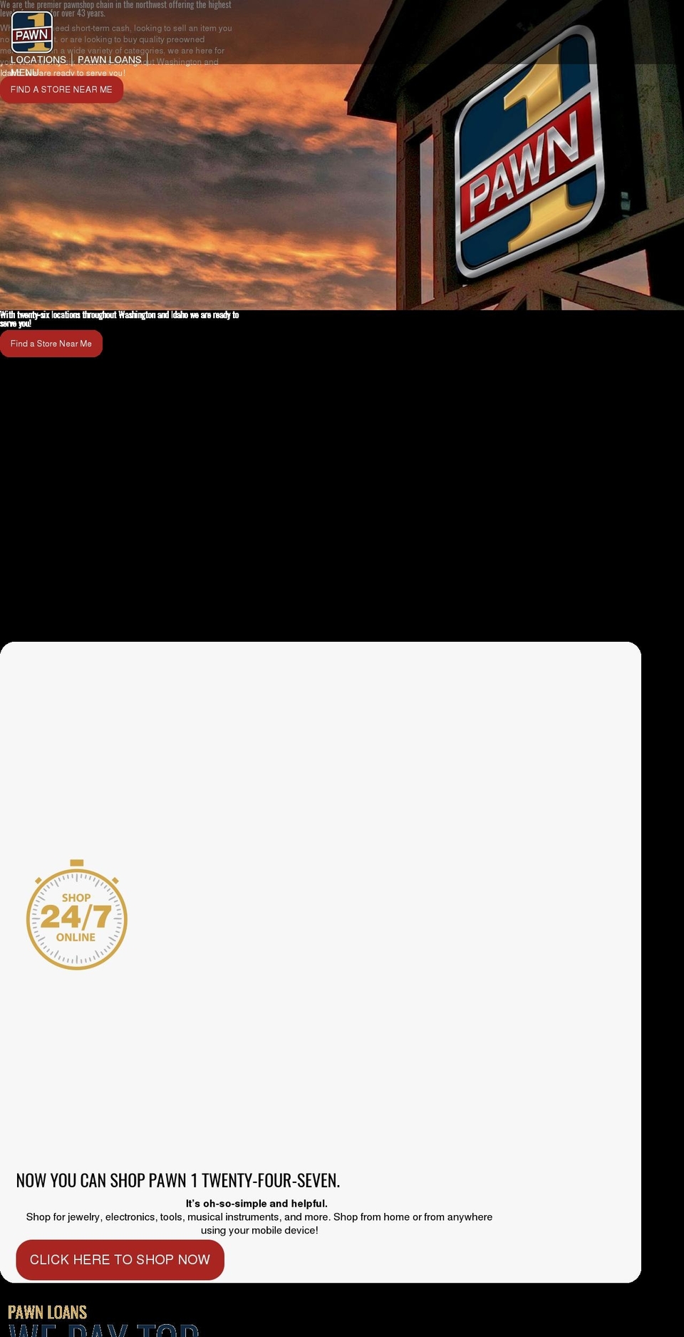 pawn1jewelry.com — Shopify storefront screenshot