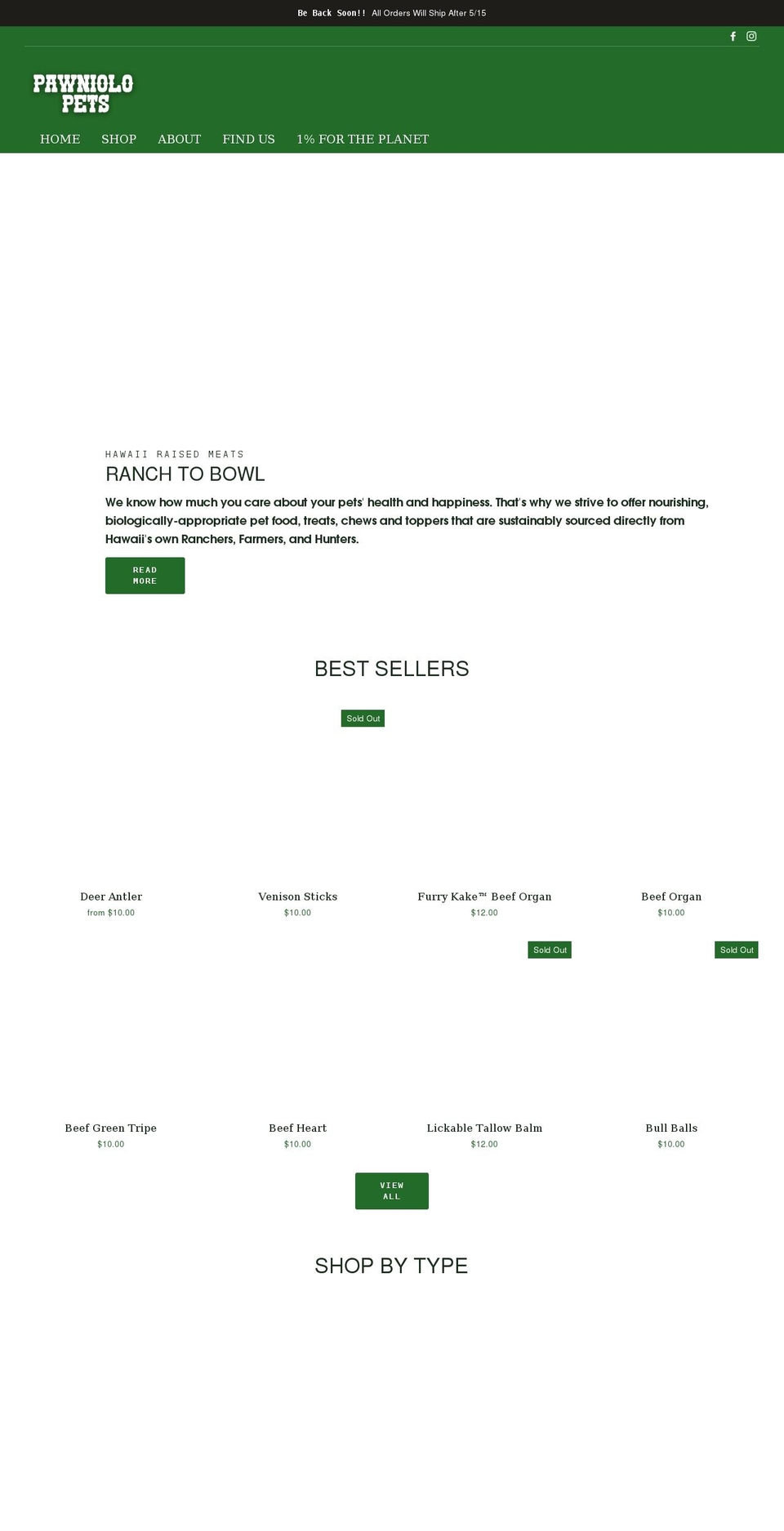 pawniolopetshawaii.com shopify website screenshot