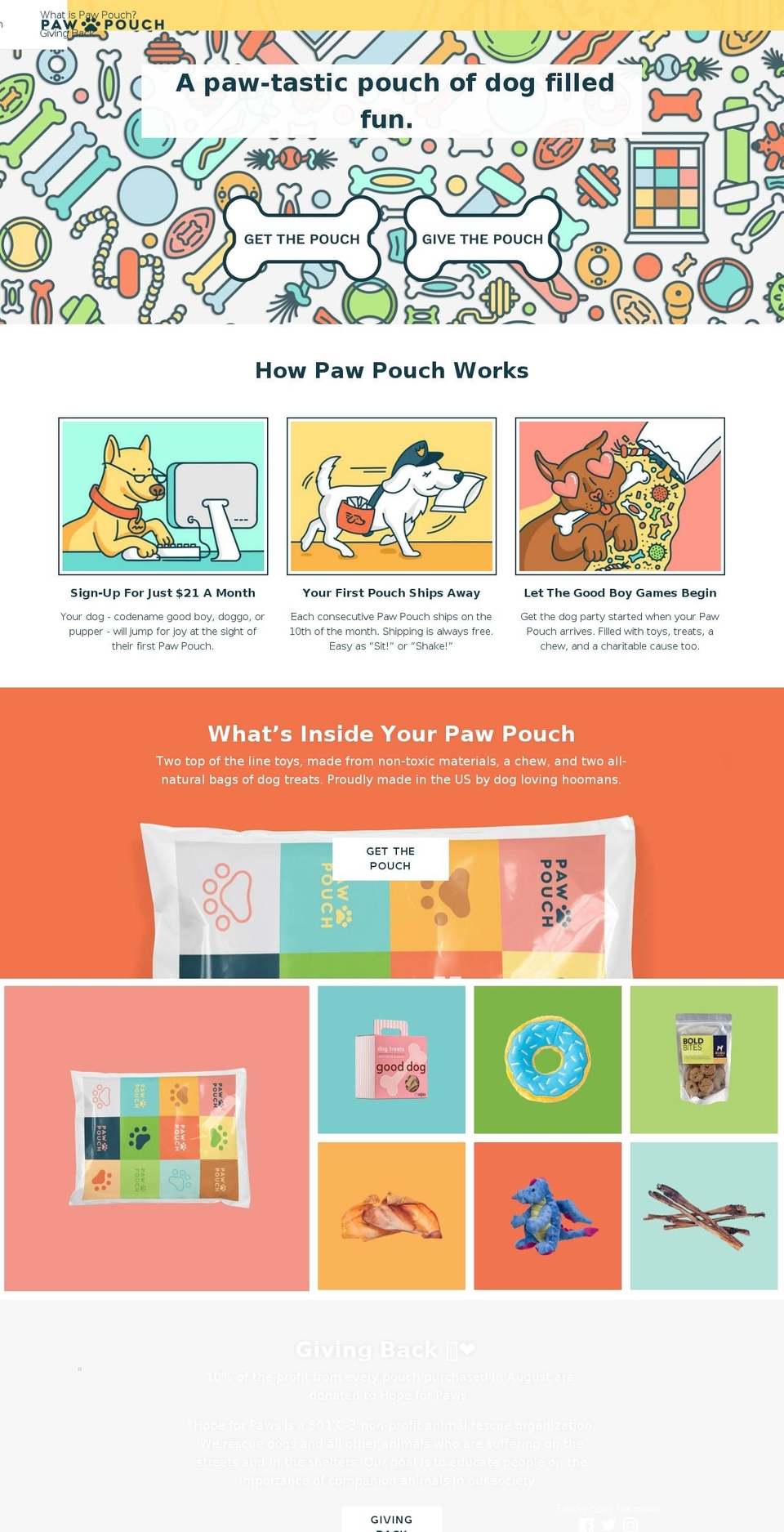 pawpouch.com — Shopify storefront screenshot