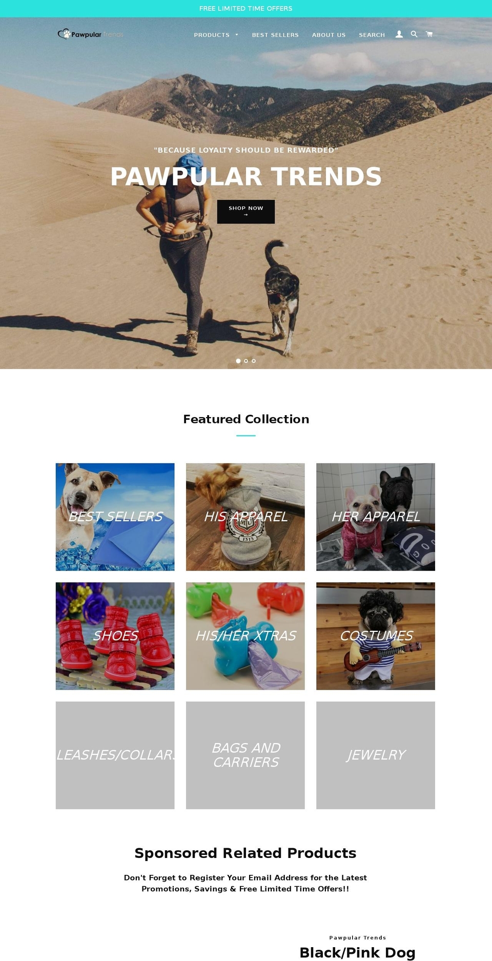 pawpulartrends.com shopify website screenshot
