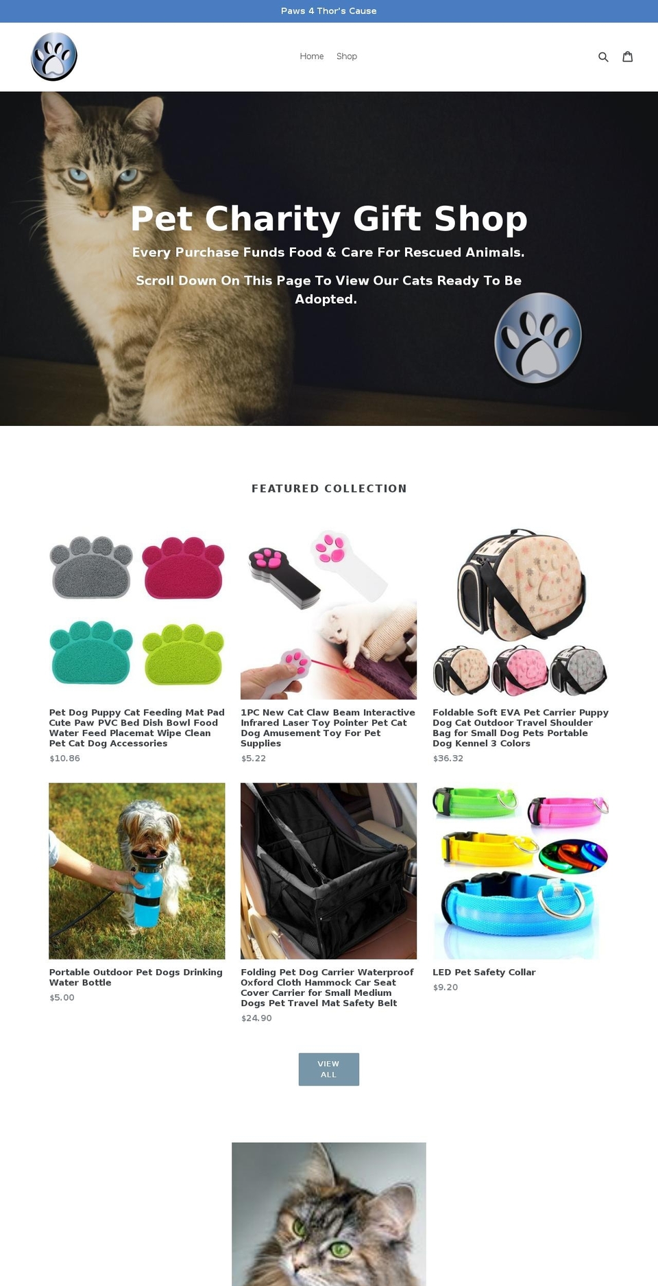 paws4thor.com — Shopify storefront screenshot