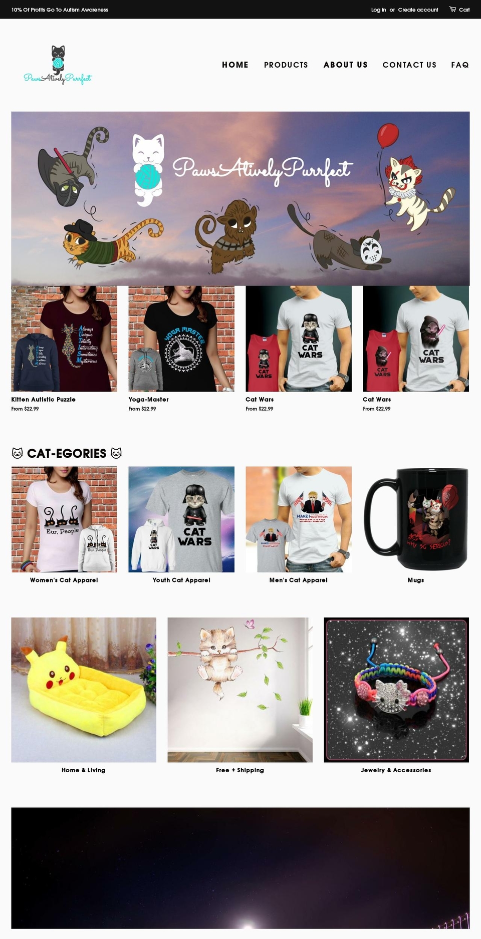 pawsativelypurrfect.com — Shopify storefront screenshot