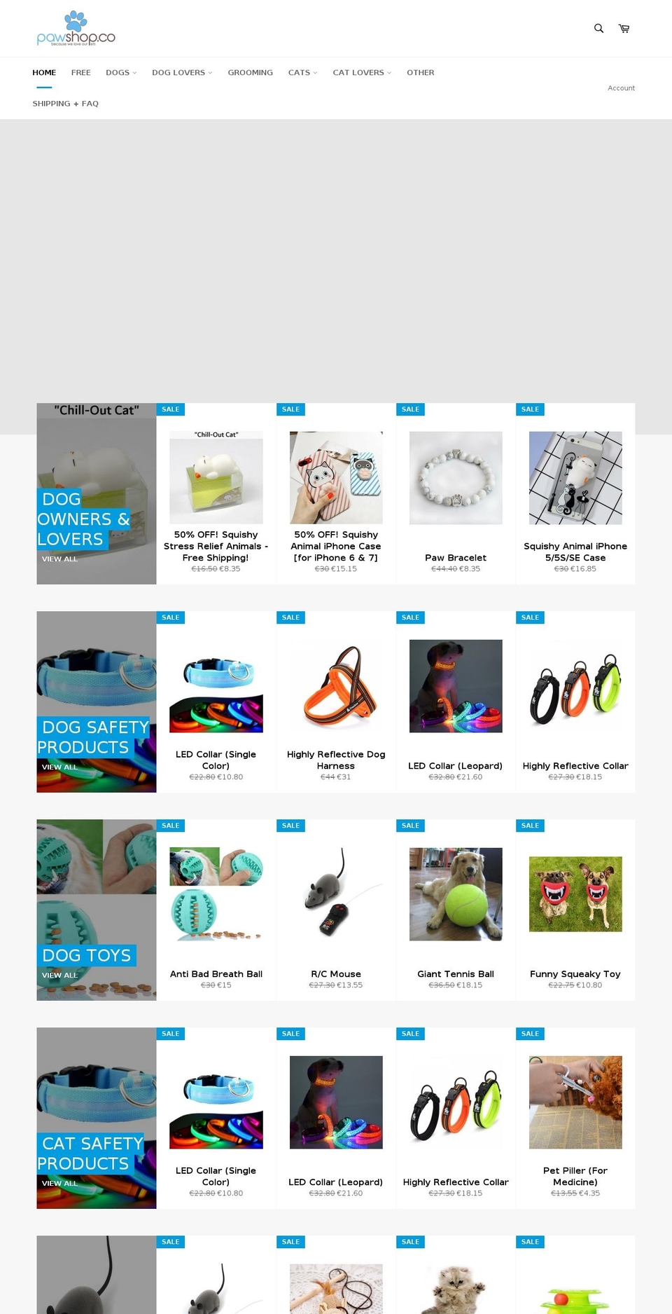 pawshop.co shopify website screenshot