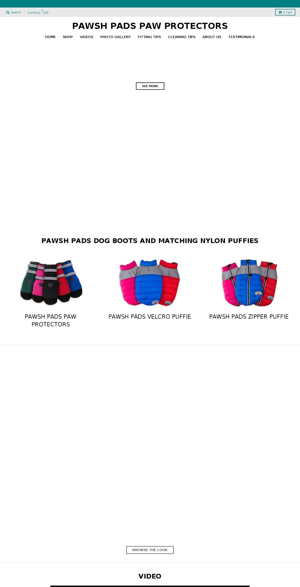 pawshpads.com — Shopify storefront screenshot