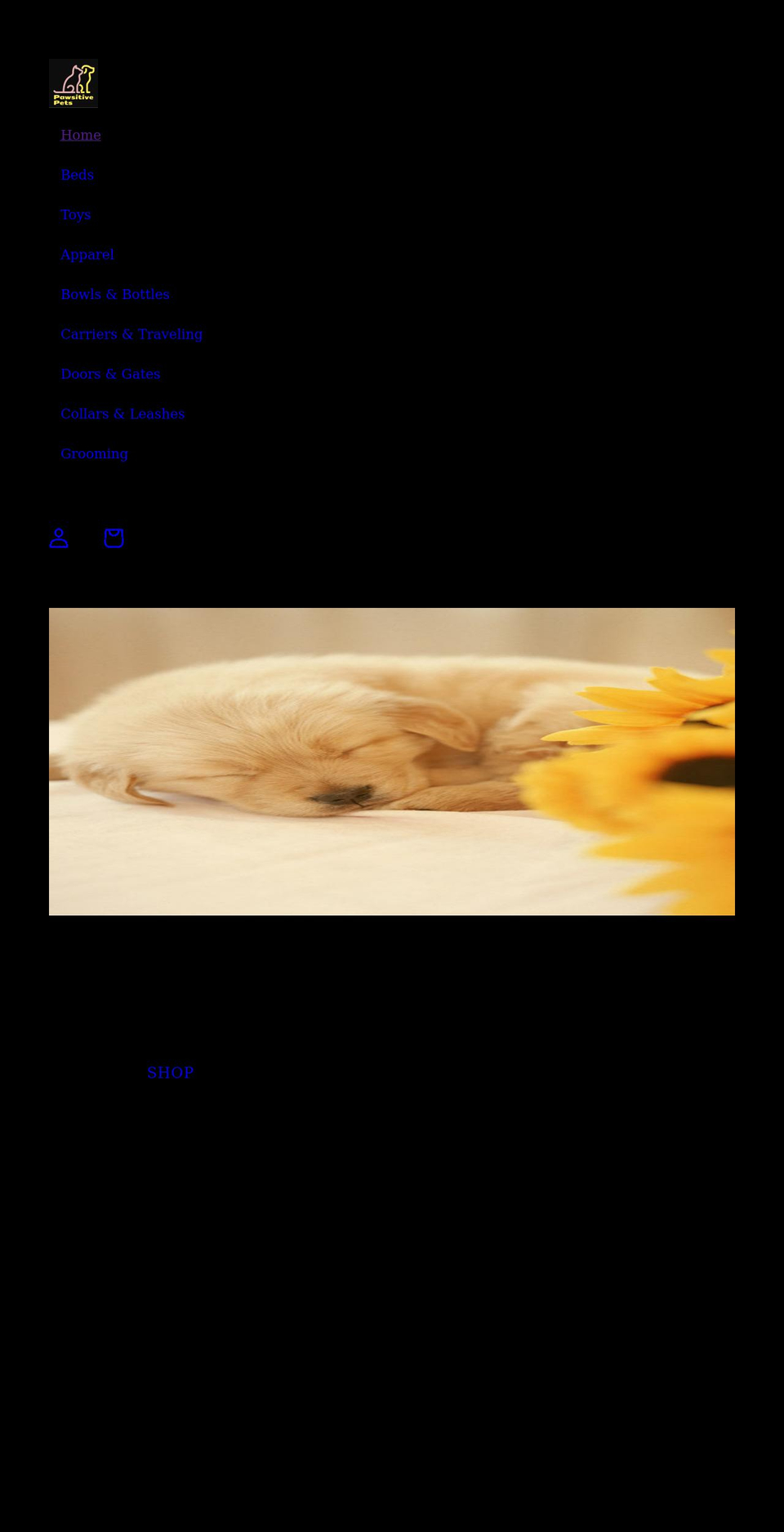 pawsitive-pets.com shopify website screenshot