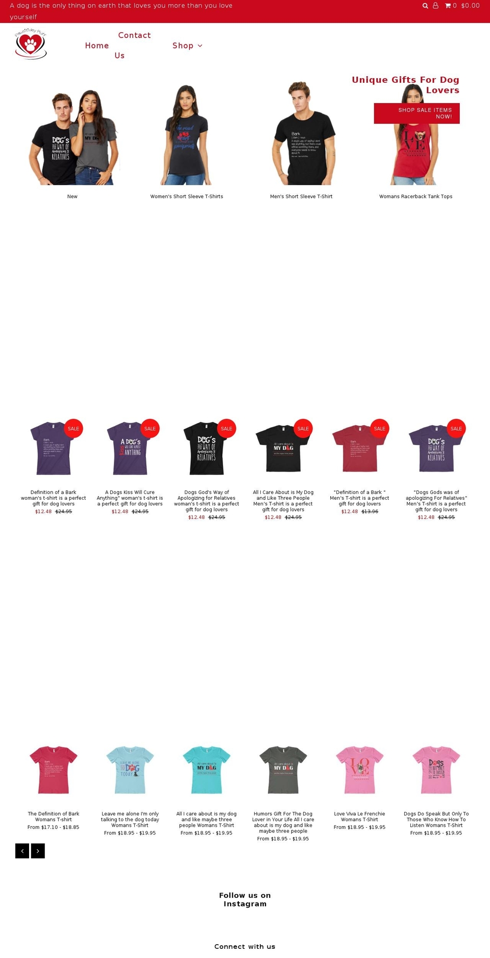 pawsitivelyruff.com — Shopify storefront screenshot