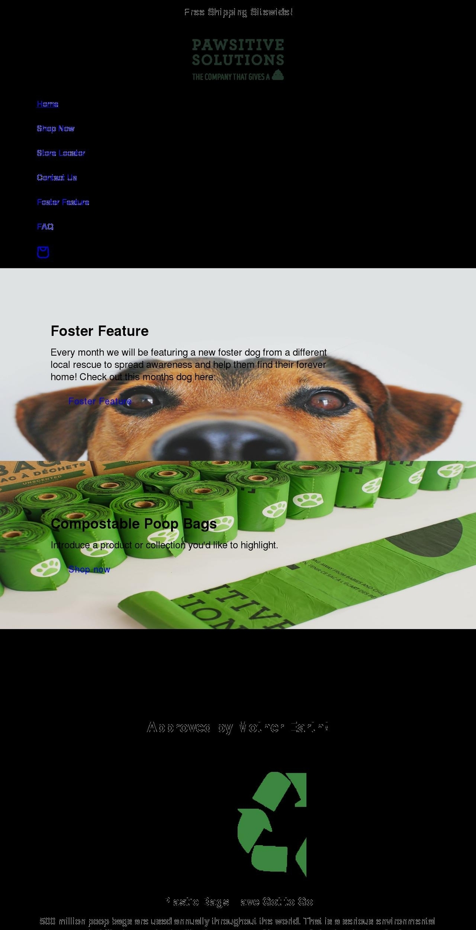 pawsitivesco.com shopify website screenshot