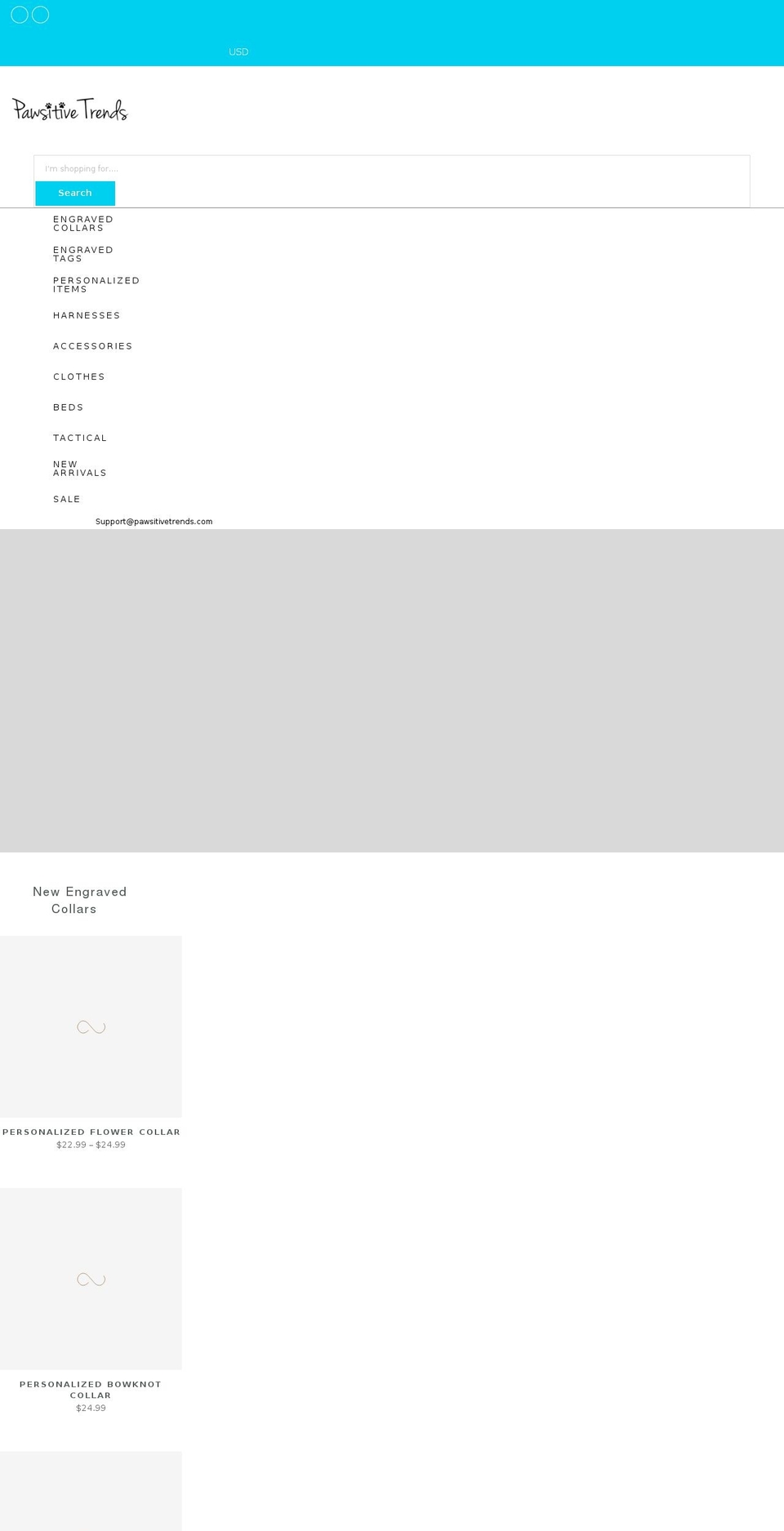 pawsitivetrends.com — Shopify storefront screenshot