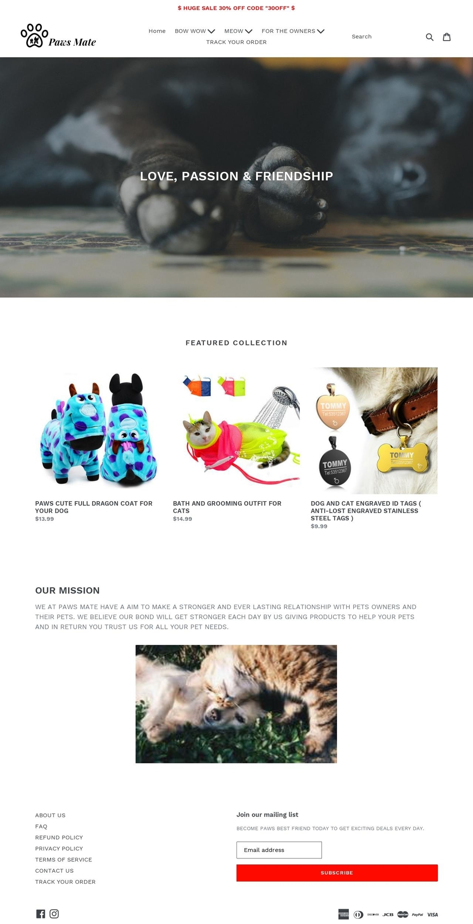 pawsmate.com — Shopify storefront screenshot