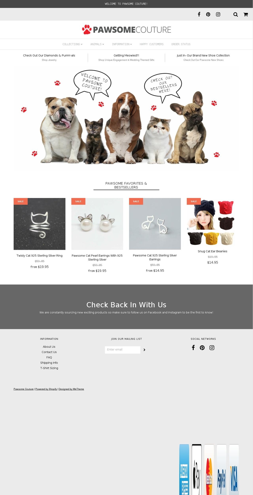 pawsomecouture.com shopify website screenshot